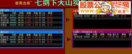 大智慧七剑下天山股票池--- 指标贴图
