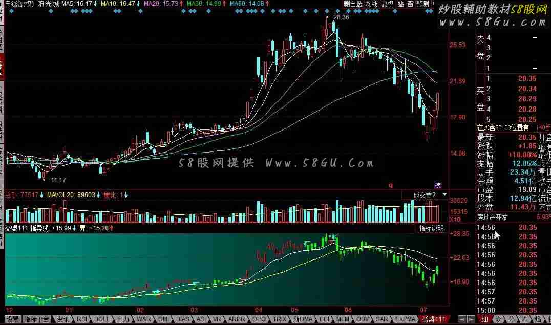 同花顺益盟指导线公式